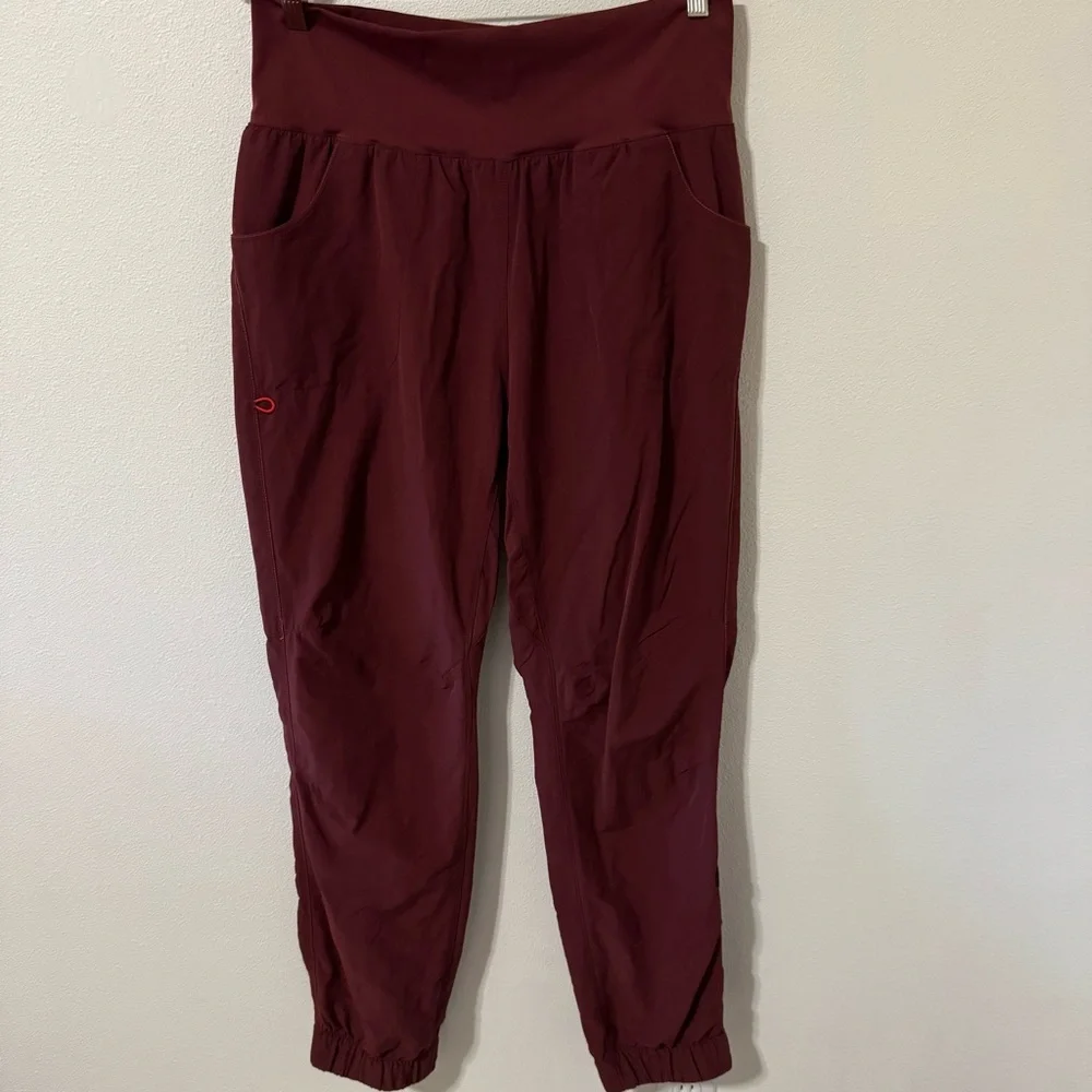 Rab Obtuse Pants Burgundy Stretch Pull On Pockets Outdoor Gorpcore Climbing-XL - Picture 2 of 12